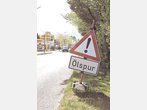 Lange Ölspur auf der B 472