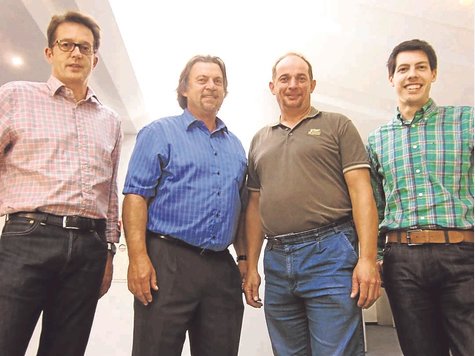 Sie engagieren sich für die Bürger für Grainau: (v. l.) Michael Walisch, Vorsitzender Wolfgang Utz, Robert Grasegger und Kai-Uwe Deller. Foto: Holzapfel