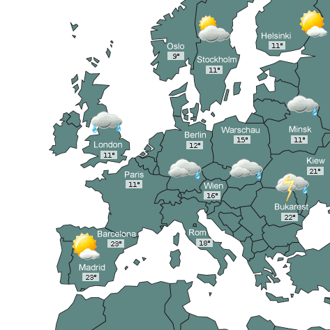 Wetterkarte Europa